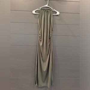 Olive halter maxi dress. Size small. NWT